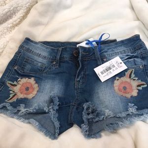 Denim jean shorts